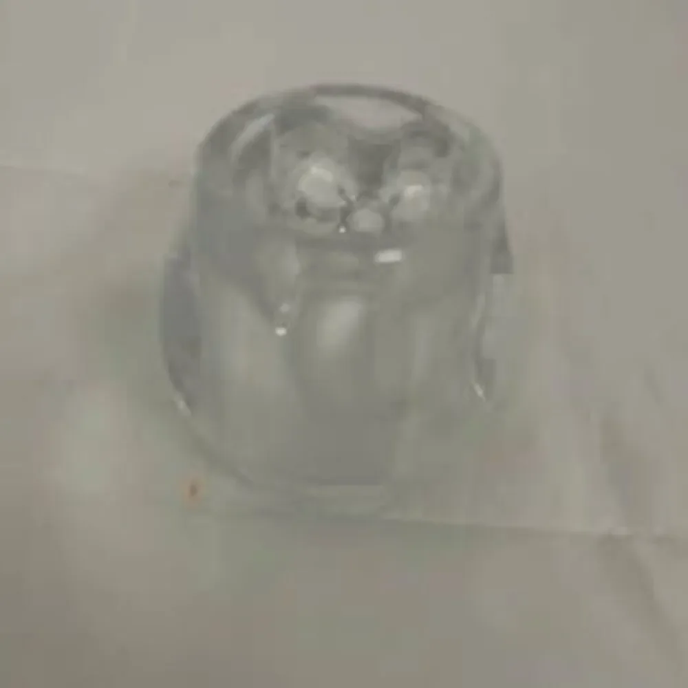 Glass skull candle holder